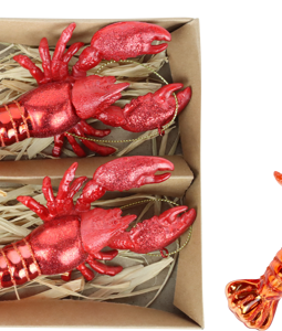 1149 DÉCO EN VERRE « LOBSTER » 4P